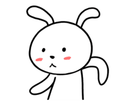 White Weird Rabbit (Animated) sticker #15746515