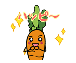 Japanese radish san and Carroto san. sticker #15746741