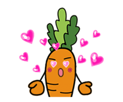Japanese radish san and Carroto san. sticker #15746747