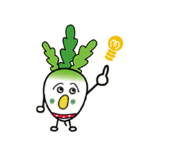 Japanese radish san and Carroto san. sticker #15746752