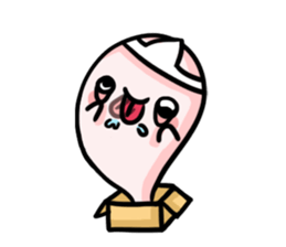 a bunny ghost sticker #15748916