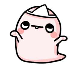 a bunny ghost sticker #15748926