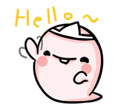 a bunny ghost sticker #15748929