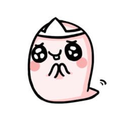 a bunny ghost sticker #15748930