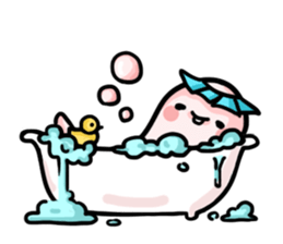 a bunny ghost sticker #15748933
