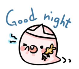 a bunny ghost sticker #15748936