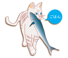 a cat enjoying a slowly life sticker #15749213