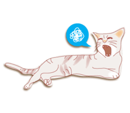 a cat enjoying a slowly life sticker #15749220