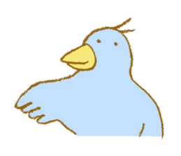 A sticker of bird. sticker #15752593