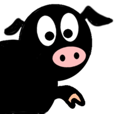 Black Pig "Boofy" sticker #15753194
