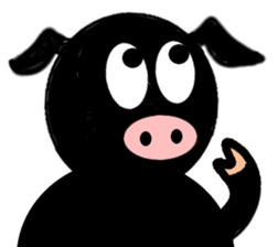 Black Pig "Boofy" sticker #15753195