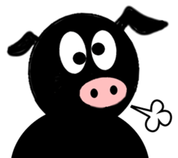 Black Pig "Boofy" sticker #15753196