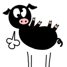 Black Pig "Boofy" sticker #15753198