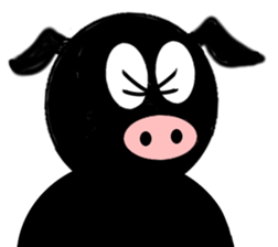 Black Pig "Boofy" sticker #15753200