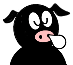Black Pig "Boofy" sticker #15753201