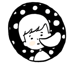 Black and white boy everyday sticker #15753255