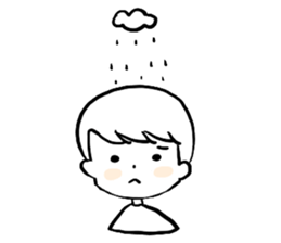 Black and white boy everyday sticker #15753263