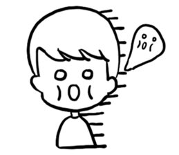 Black and white boy everyday sticker #15753265