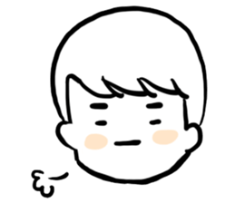 Black and white boy everyday sticker #15753267