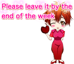 China dress celibate boy at the English sticker #15753746