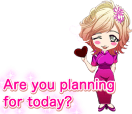 China dress celibate boy at the English sticker #15753747