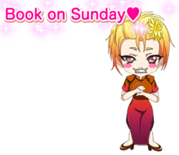 China dress celibate boy at the English sticker #15753749