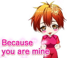 China dress celibate boy at the English sticker #15753754