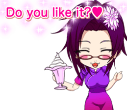 China dress celibate boy at the English sticker #15753756