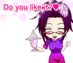 China dress celibate boy at the English sticker #15753756