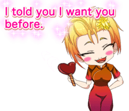 China dress celibate boy at the English sticker #15753757