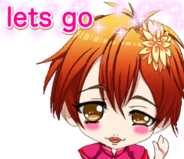 China dress celibate boy at the English sticker #15753758