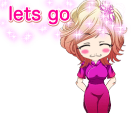 China dress celibate boy at the English sticker #15753759