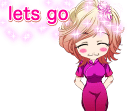 China dress celibate boy at the English sticker #15753759