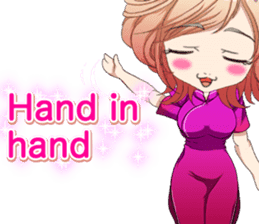 China dress celibate boy at the English sticker #15753763