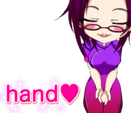 China dress celibate boy at the English sticker #15753764