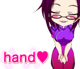 China dress celibate boy at the English sticker #15753764