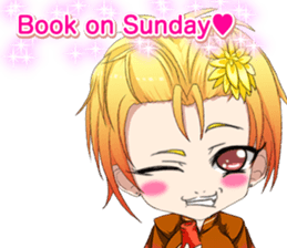 China dress celibate boy at the English sticker #15753769