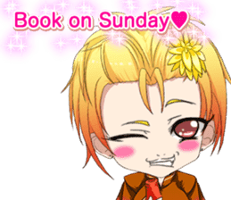 China dress celibate boy at the English sticker #15753769