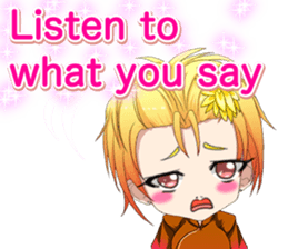 China dress celibate boy at the English sticker #15753773