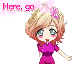 China dress celibate boy at the English sticker #15753775