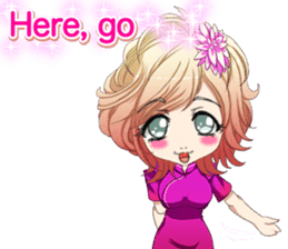 China dress celibate boy at the English sticker #15753775