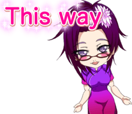 China dress celibate boy at the English sticker #15753776