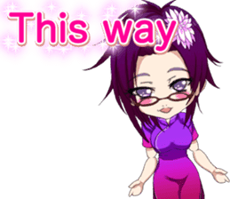 China dress celibate boy at the English sticker #15753776