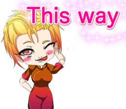 China dress celibate boy at the English sticker #15753777