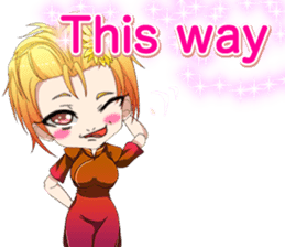 China dress celibate boy at the English sticker #15753777