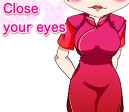 China dress celibate boy at the English sticker #15753778