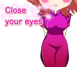 China dress celibate boy at the English sticker #15753779