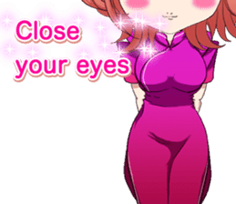 China dress celibate boy at the English sticker #15753779