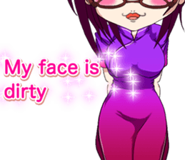 China dress celibate boy at the English sticker #15753780