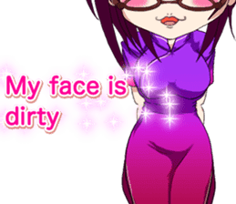 China dress celibate boy at the English sticker #15753780